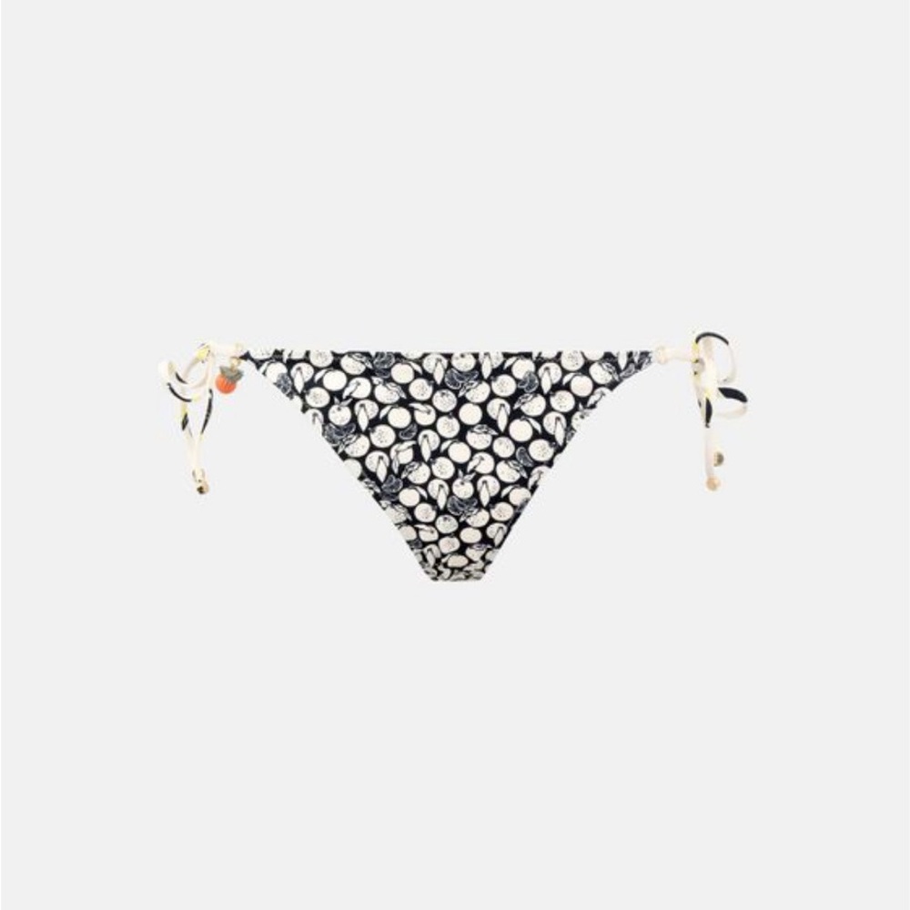 Stella McCartney Medium Orange Print Charm String Bikini Bottom 🍊